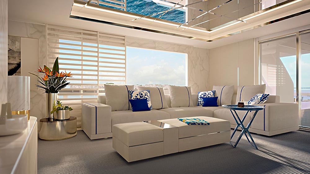 Renderings Rosetti Superyachts - Luxury Living Group, new RSY 40m Explorer